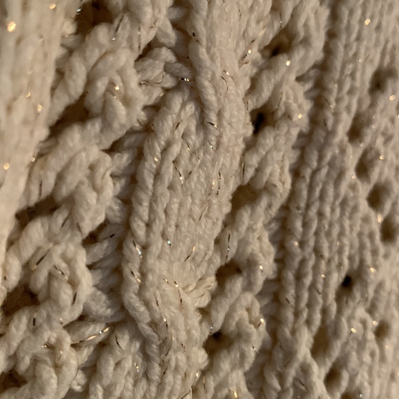 Gorgeous heart knit sweater cream & gold girls 10-12 - Picture 8 of 13